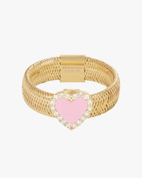 KEEP CLOSE CHARM RIBBON RING - Pink