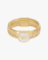 TENDER BEAR CHARM RIBBON RING - Mother of Pearl