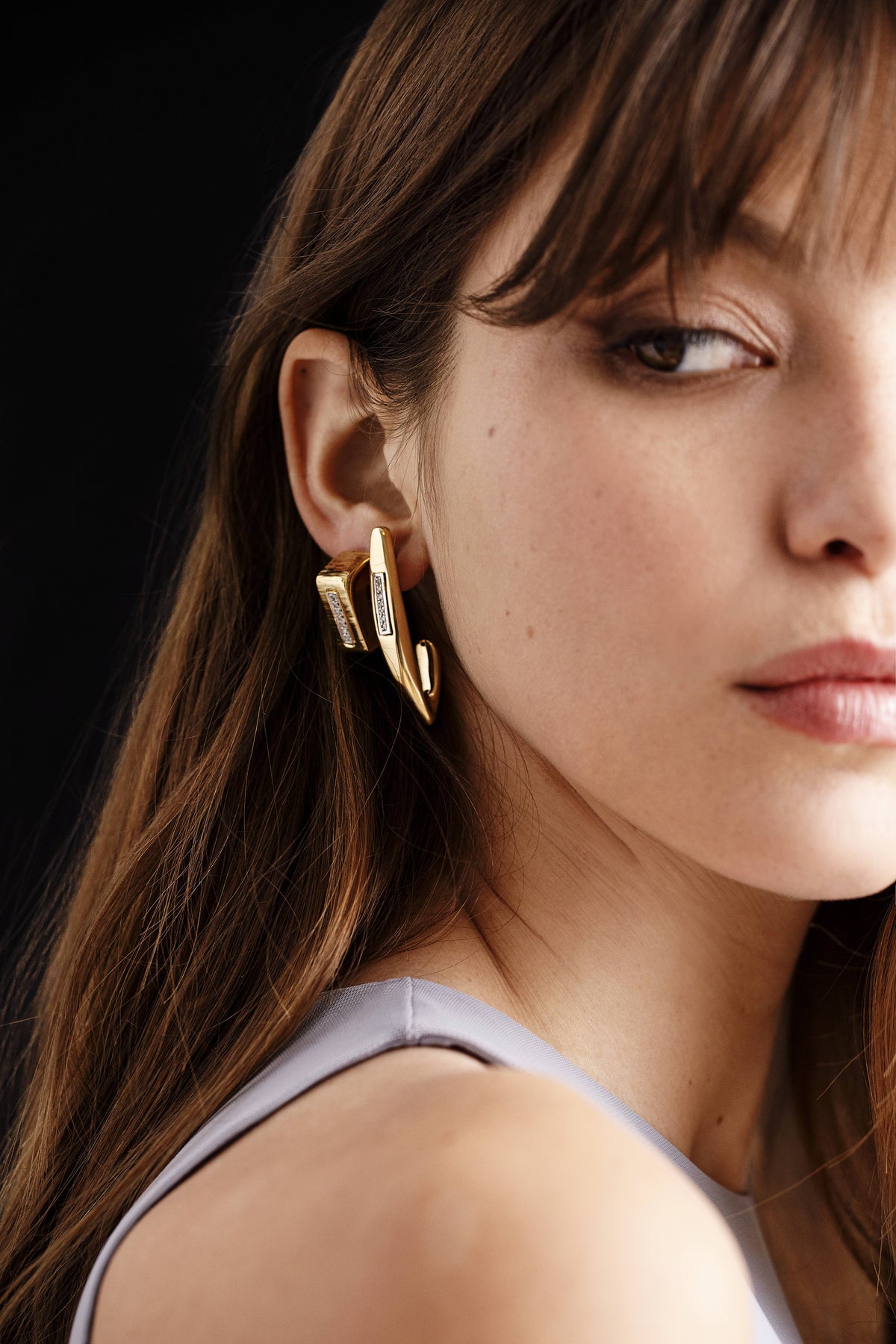 DIAMOND HOOK EARRINGS