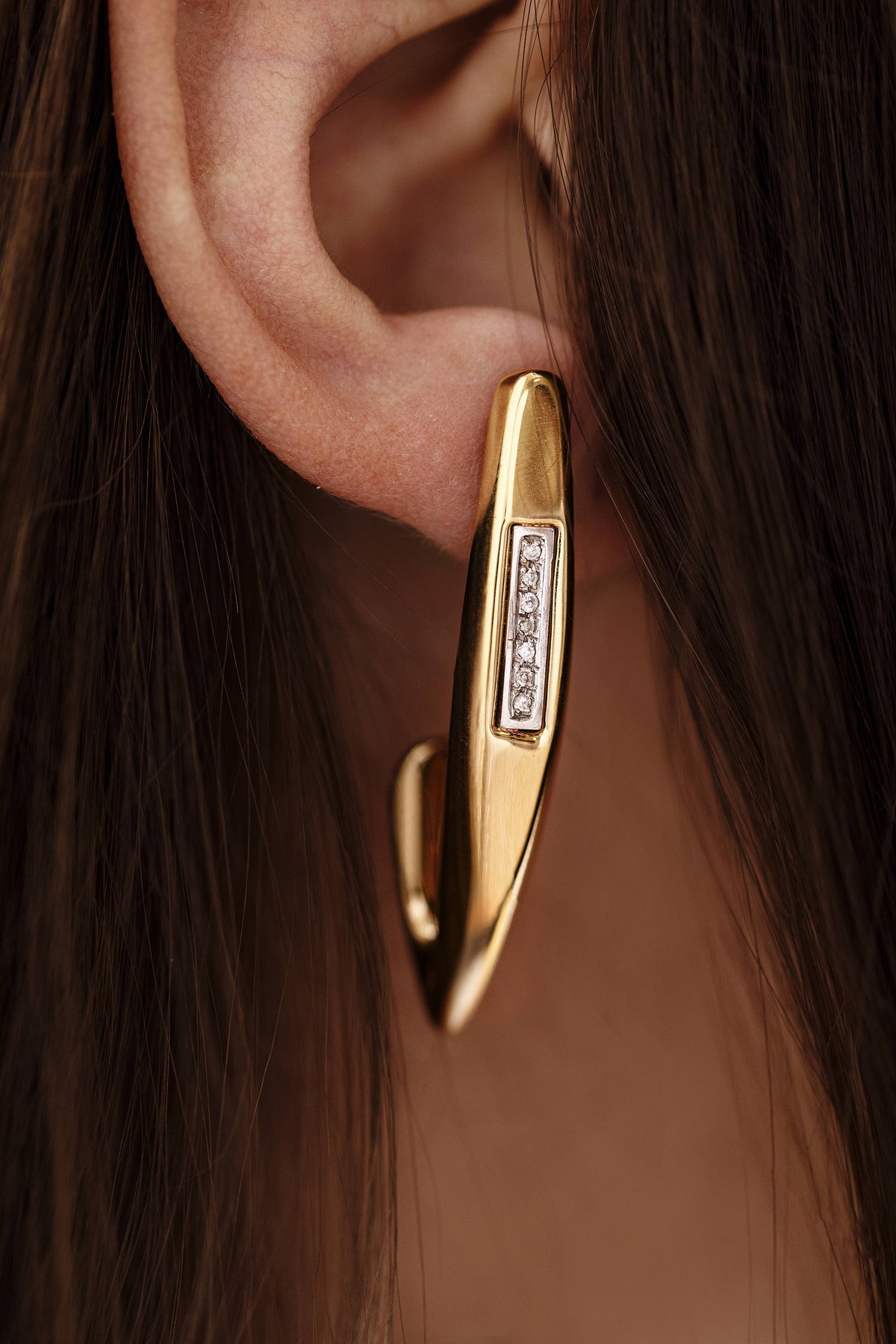 DIAMOND HOOK EARRINGS