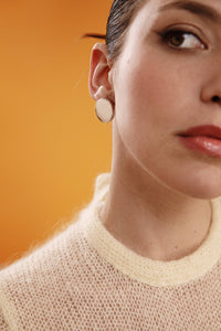 FLAT BUTTON EARRINGS