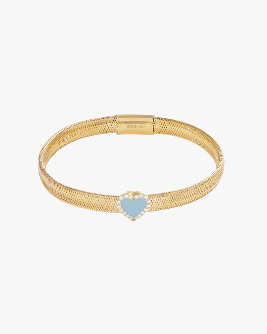 KEEP CLOSE CHARM BAND BRACELET - Light Blue