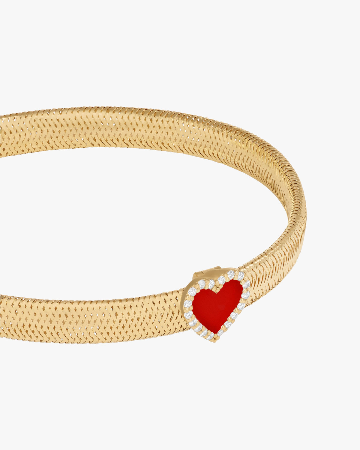 KEEP CLOSE CHARM BAND BRACELET - Red