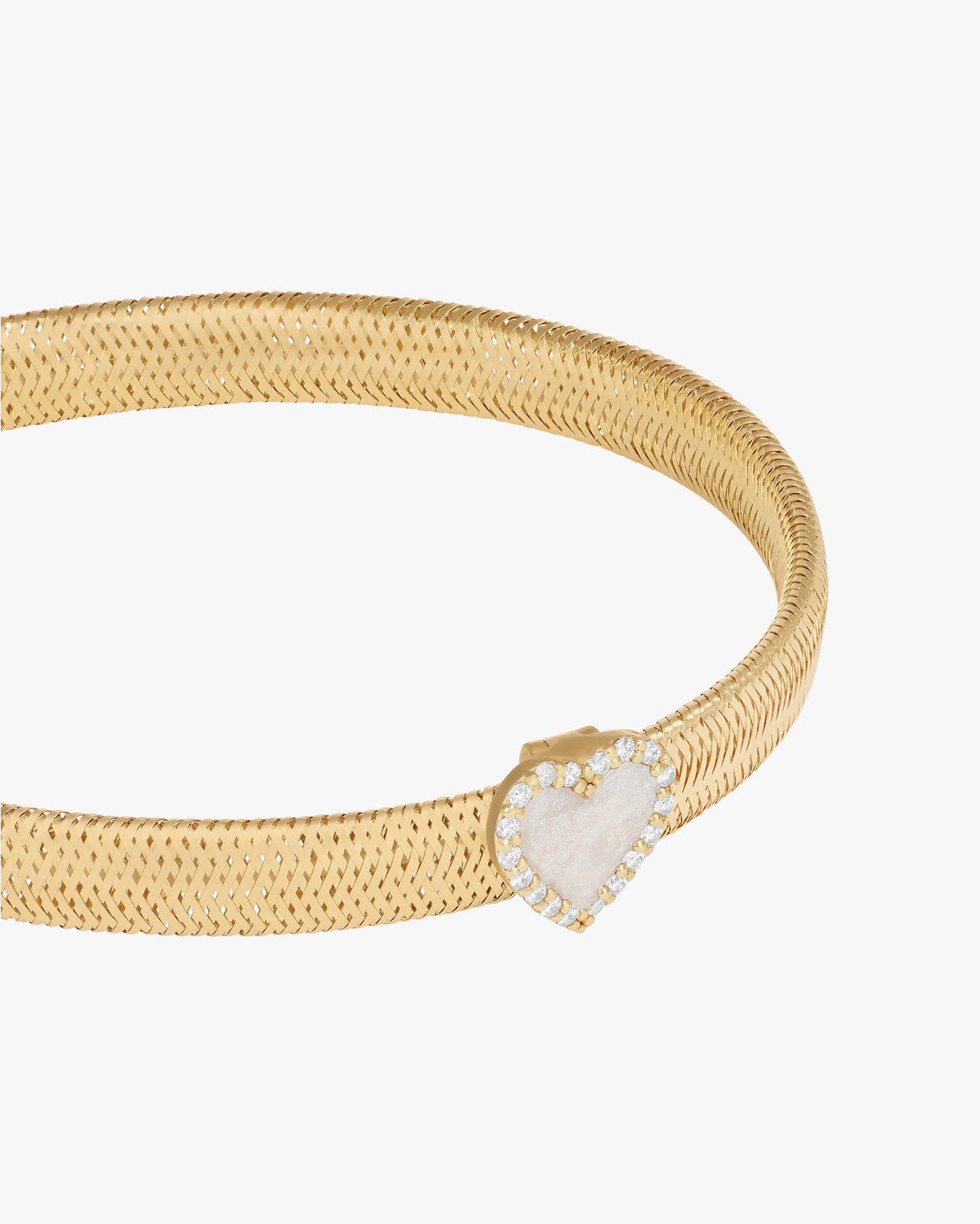 KEEP CLOSE CHARM BAND BRACELET - Mother of Pearl