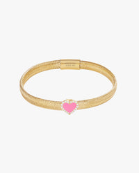 KEEP CLOSE CHARM BAND BRACELET - Fuchsia