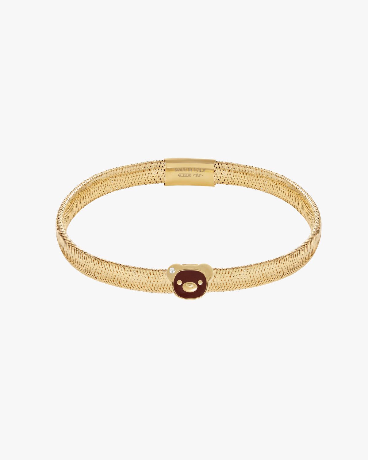TENDER BEAR CHARM BAND BRACELET - Brown