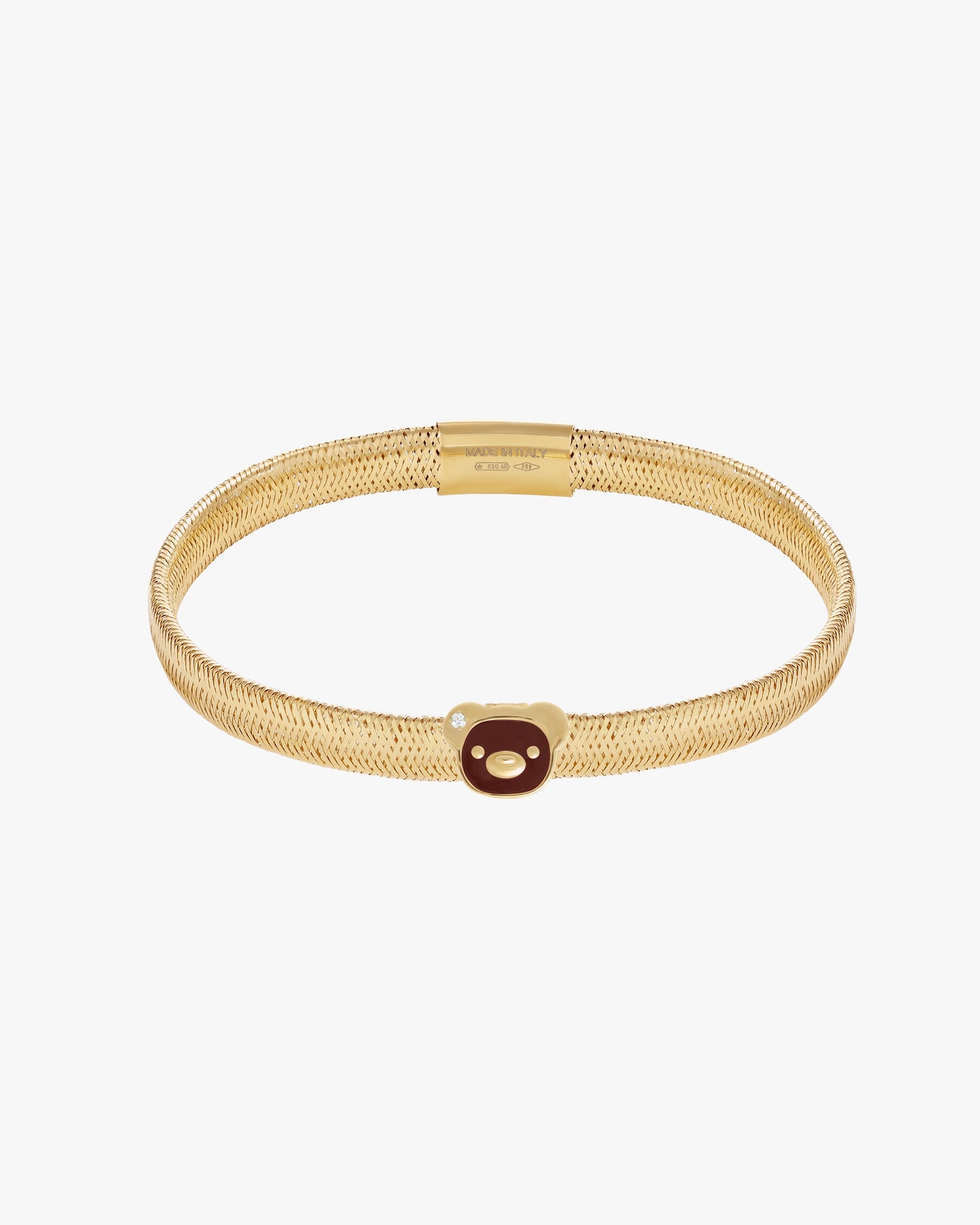 TENDER BEAR CHARM BAND BRACELET - Brown