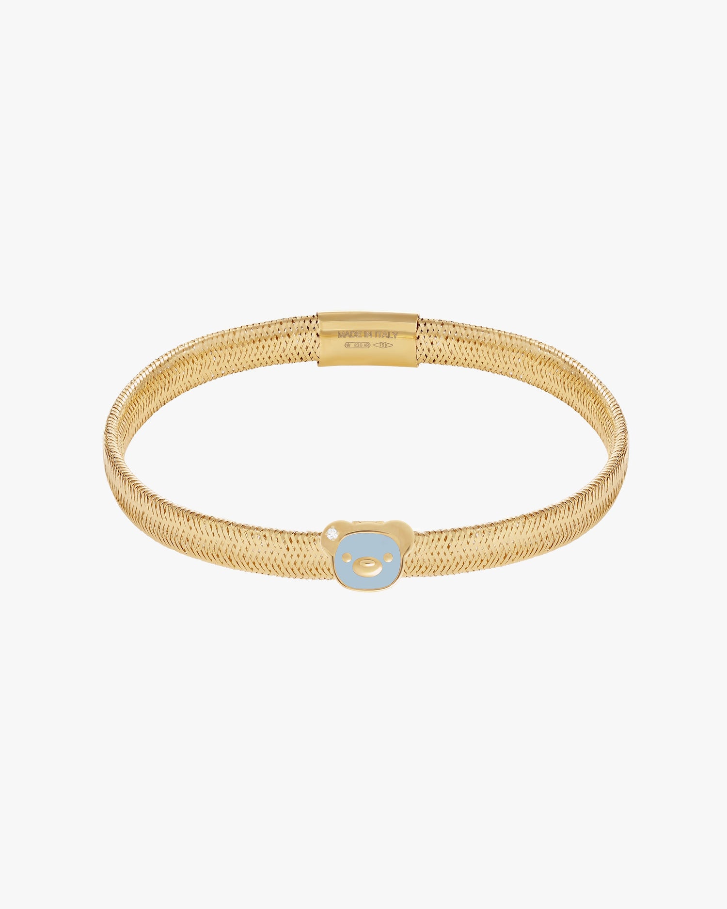 TENDER BEAR CHARM BAND BRACELET - Light Blue