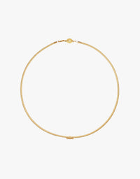 KEEP CLOSE CHARM BAND NECKLACE - Light Blue