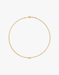 KEEP CLOSE CHARM BAND NECKLACE - Beige