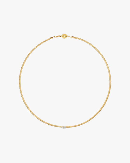 TIED TO YOU CHARM BAND NECKLACE - White