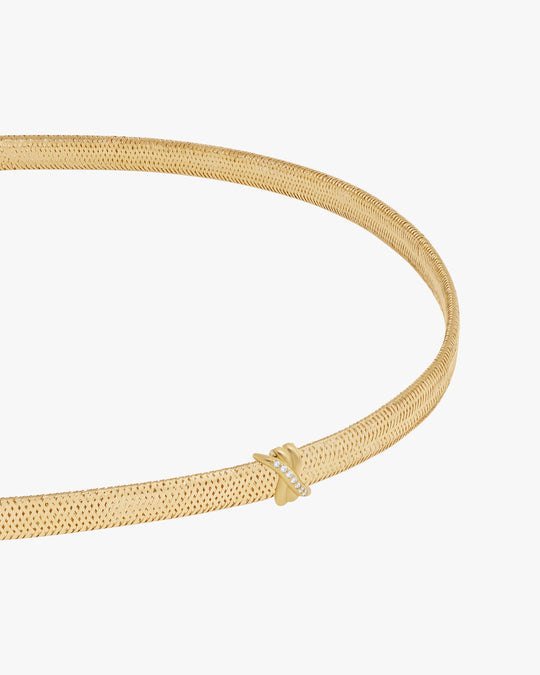 TIED TO YOU CHARM BAND NECKLACE - Yellow