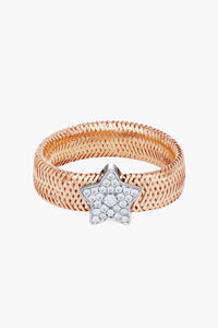 DIAMOND STAR RIBBON RING