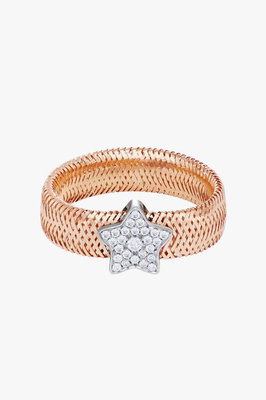 DIAMOND STAR RIBBON RING