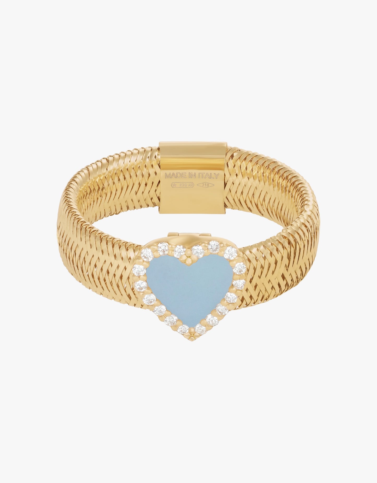 KEEP CLOSE CHARM RIBBON RING - Light Blue