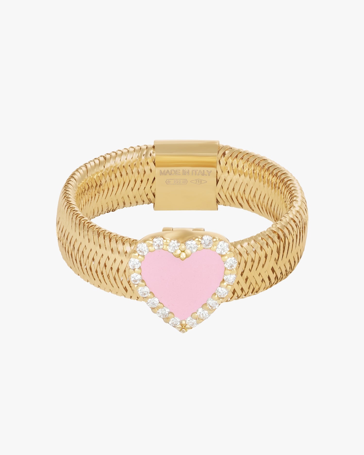 KEEP CLOSE CHARM RIBBON RING - Pink
