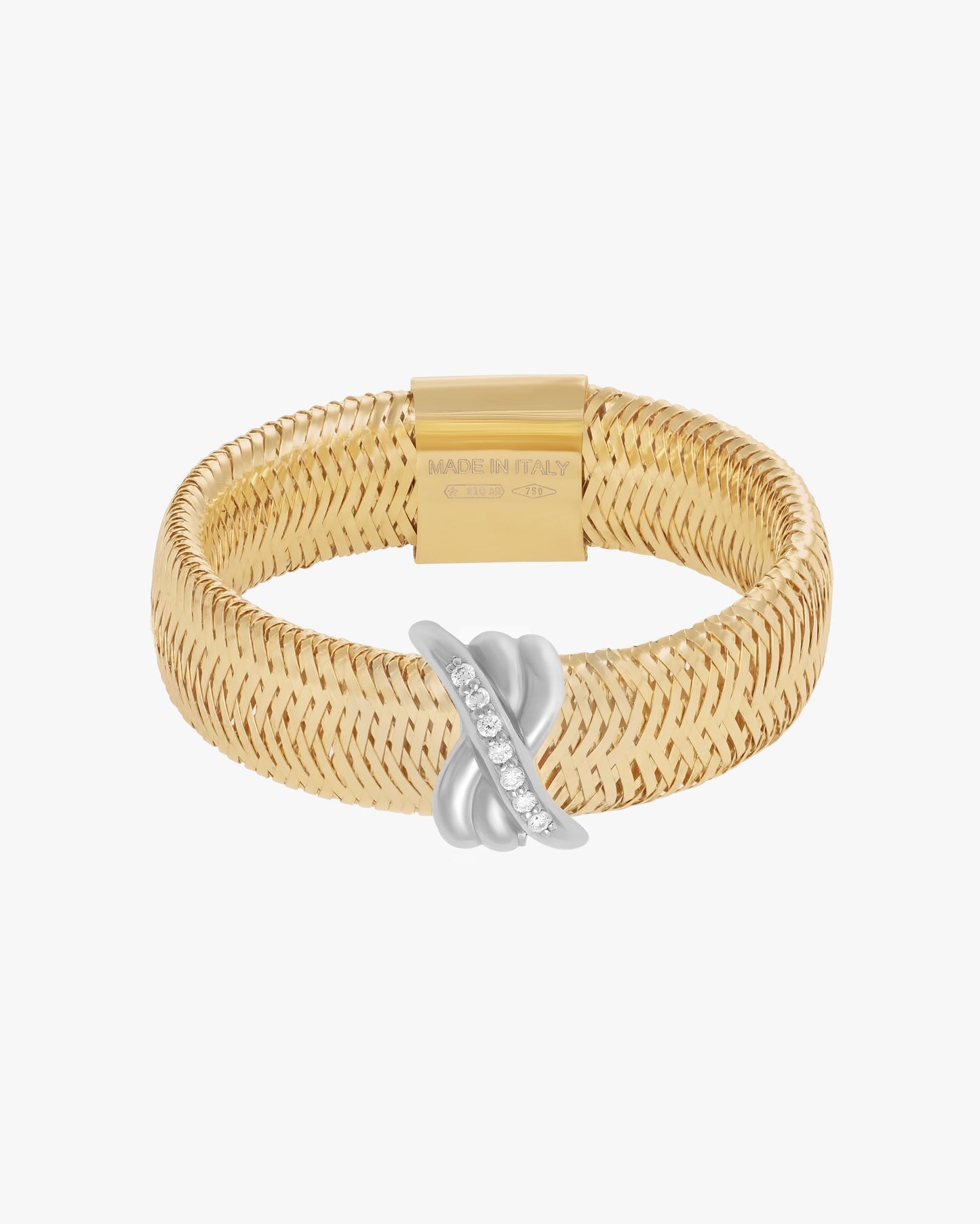 TIED TO YOU CHARM RIBBON RING - White