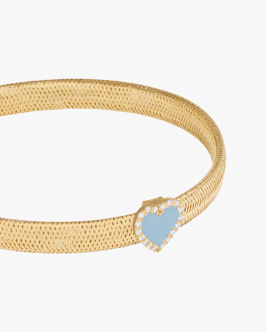 KEEP CLOSE CHARM BAND BRACELET - Light Blue