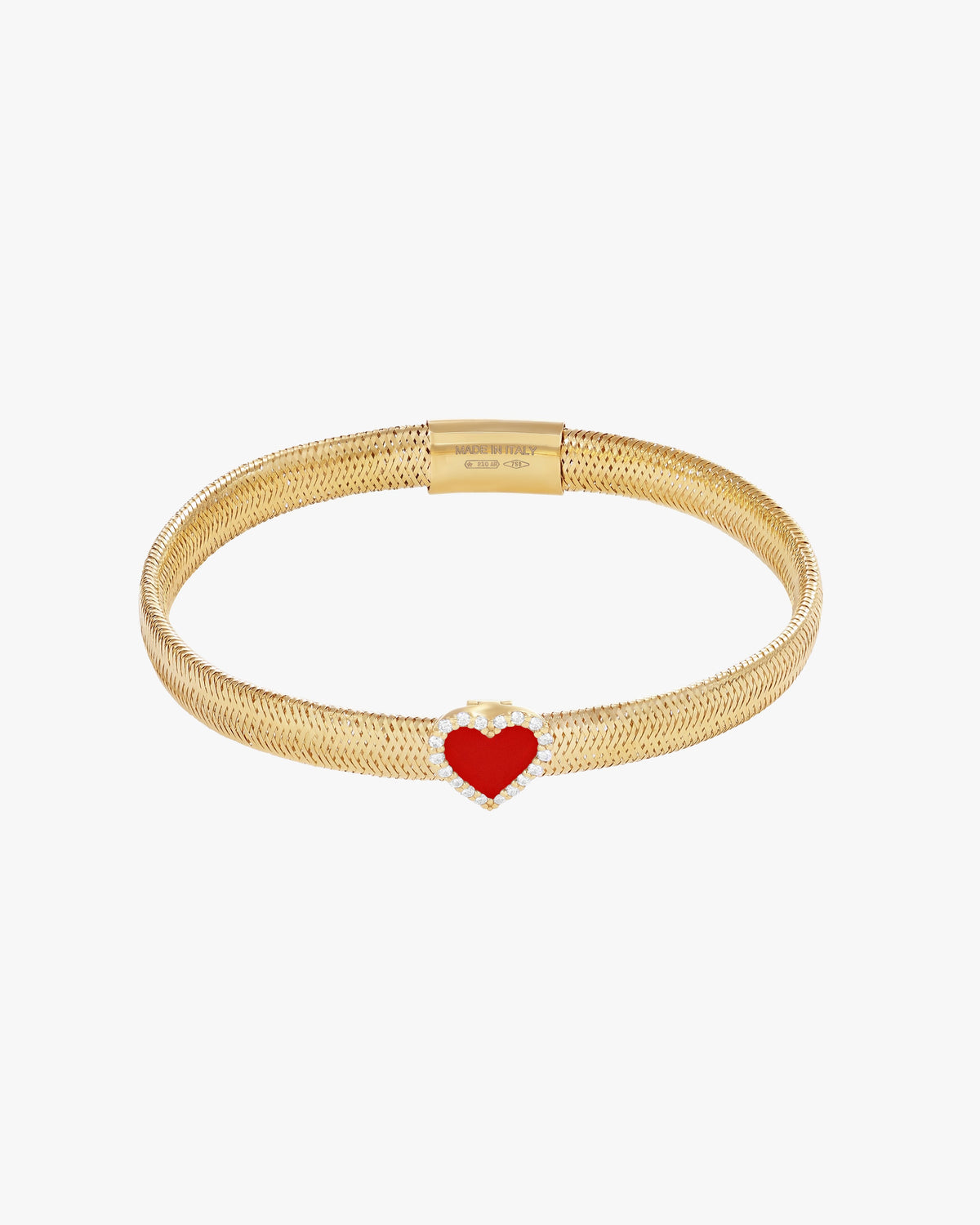 KEEP CLOSE CHARM BAND BRACELET - Red