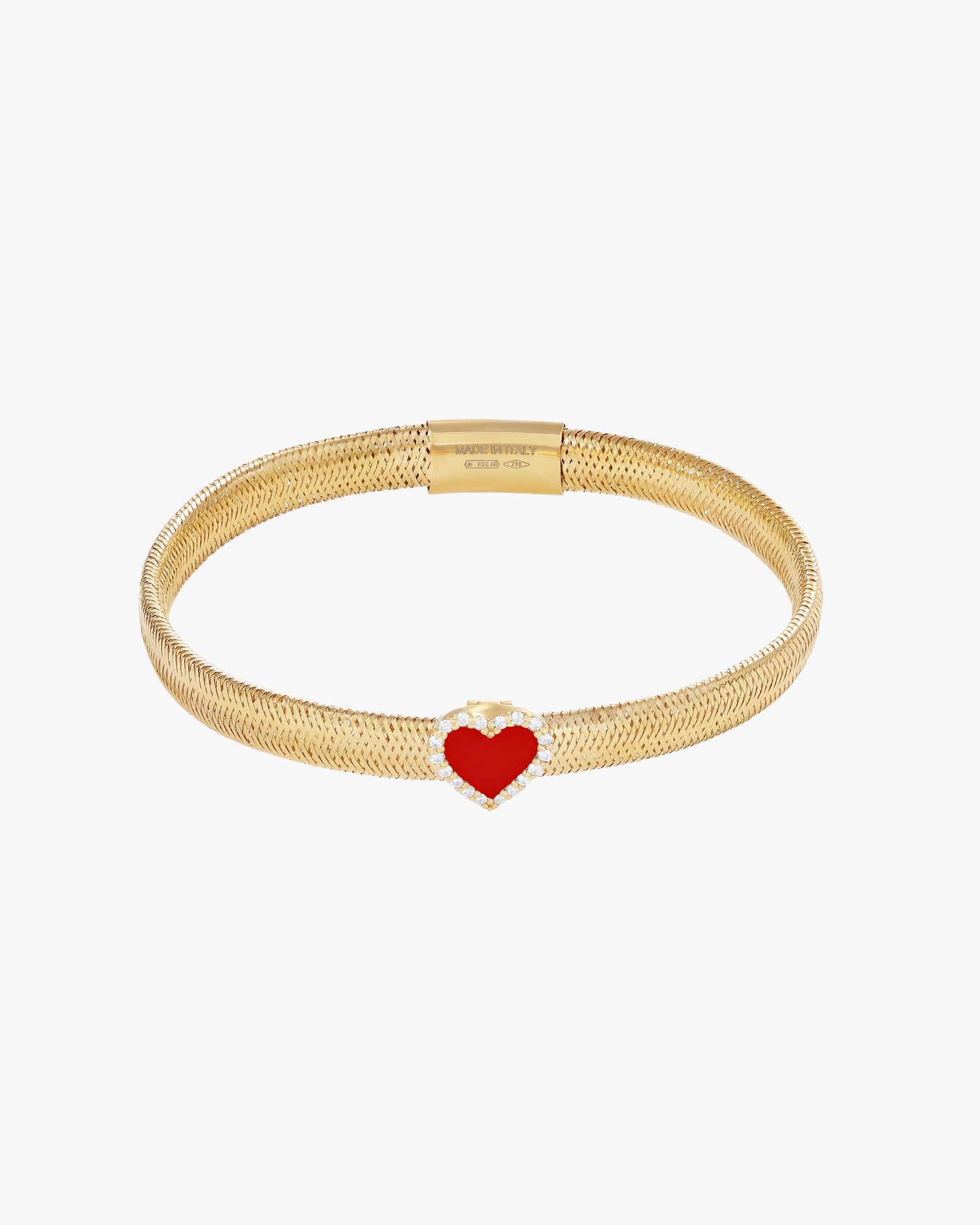 KEEP CLOSE CHARM BAND BRACELET - Red