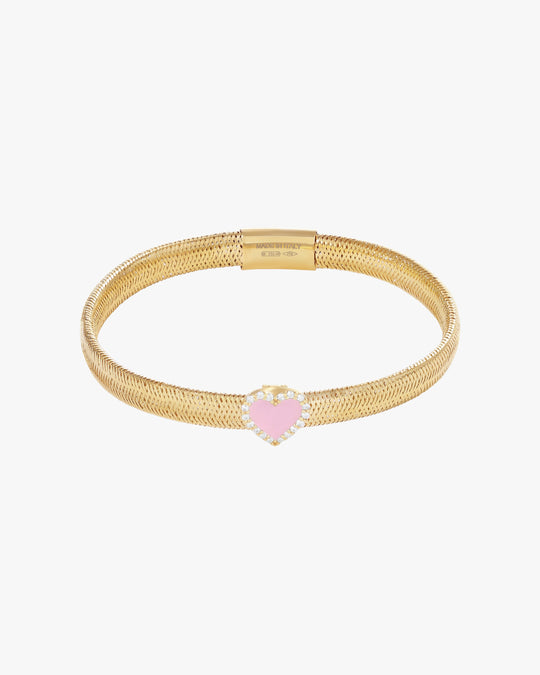 KEEP CLOSE CHARM BAND BRACELET - Pink