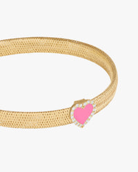 KEEP CLOSE CHARM BAND BRACELET - Fuchsia