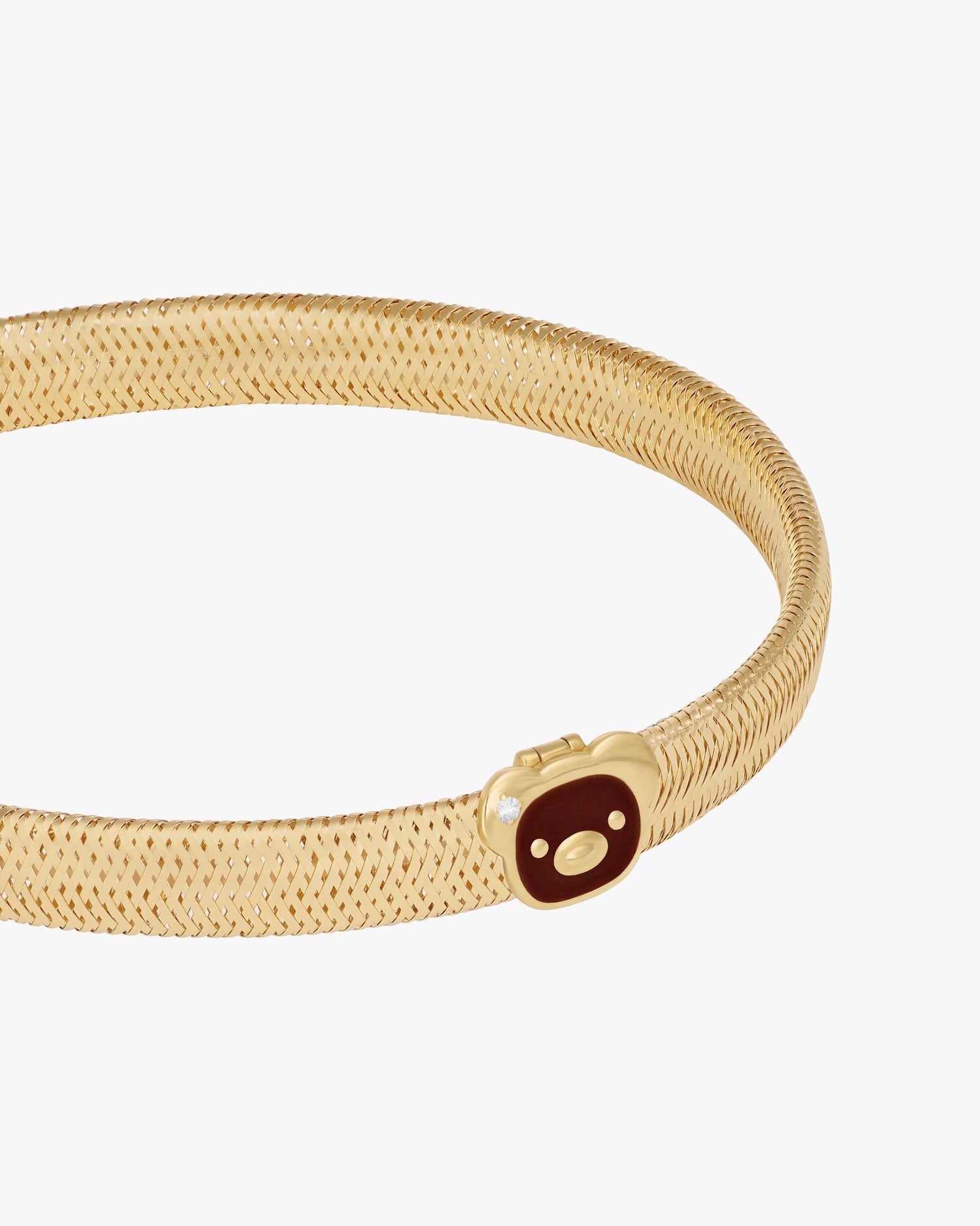 TENDER BEAR CHARM BAND BRACELET - Brown