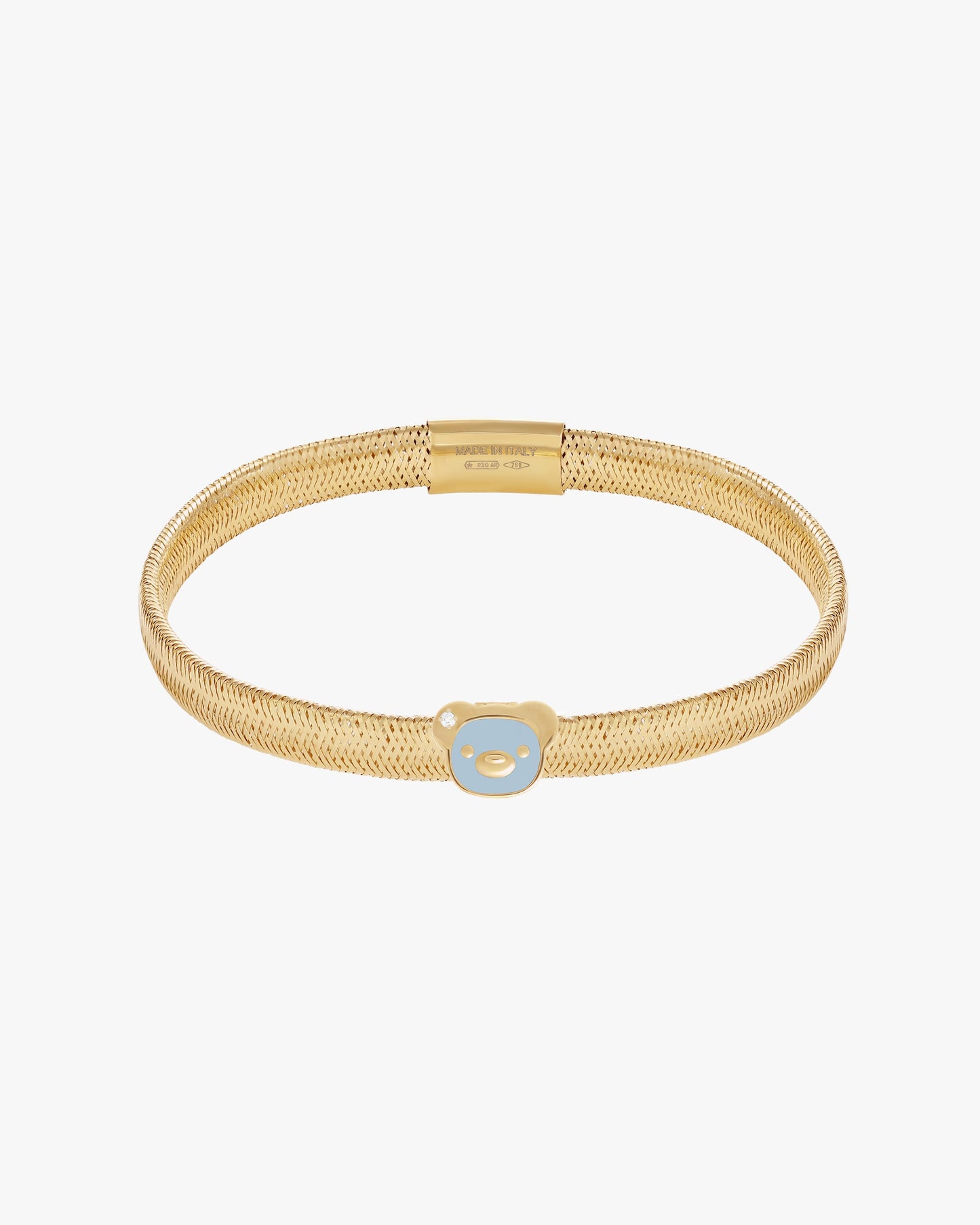 TENDER BEAR CHARM BAND BRACELET - Light Blue