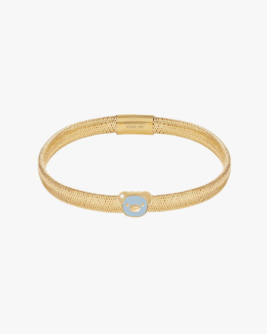 TENDER BEAR CHARM BAND BRACELET - Light Blue
