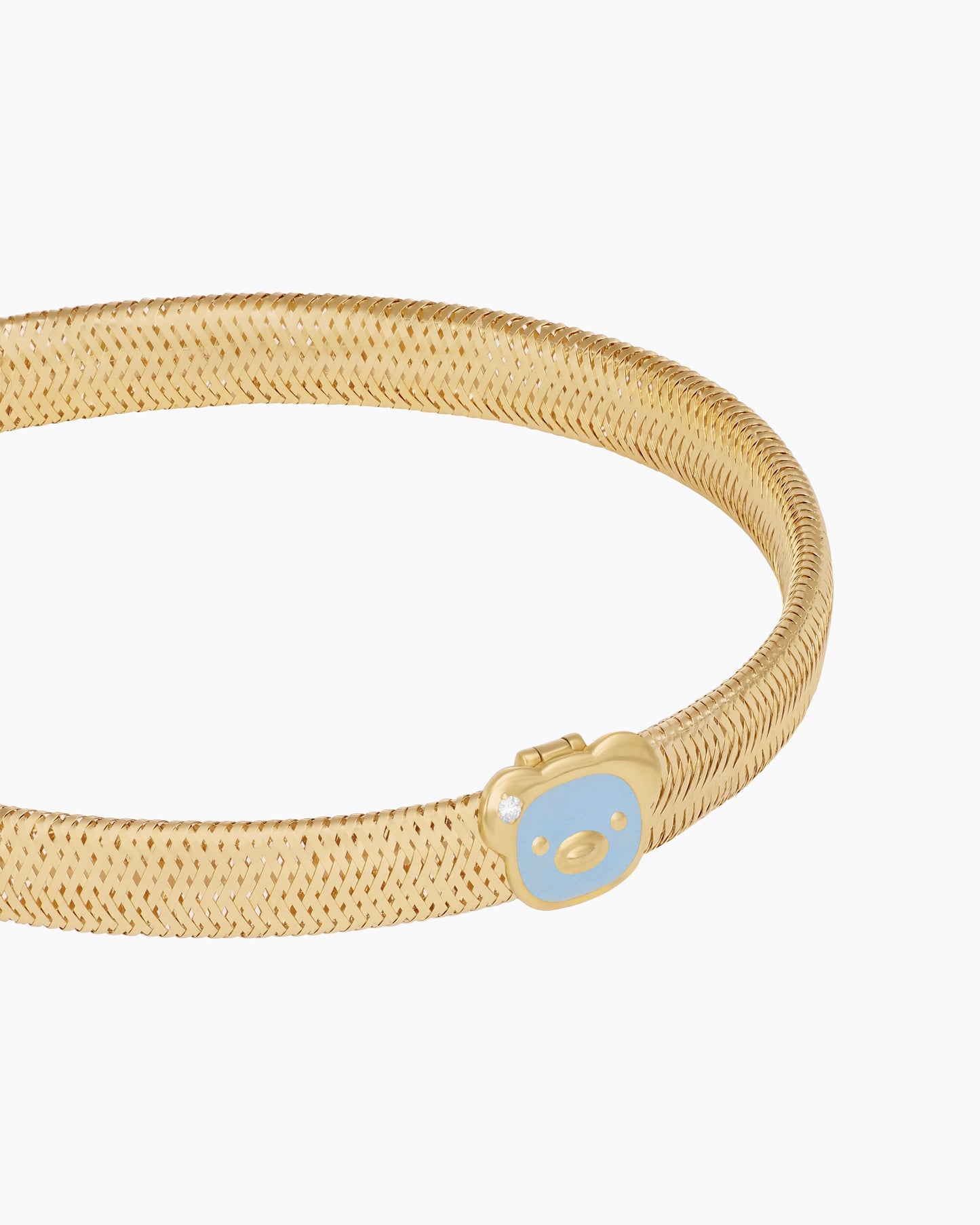 TENDER BEAR CHARM BAND BRACELET - Light Blue