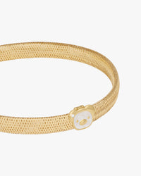 TENDER BEAR CHARM BAND BRACELET - Mother of Pearl