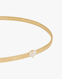 KEEP CLOSE CHARM BAND NECKLACE - Mother of Pearl