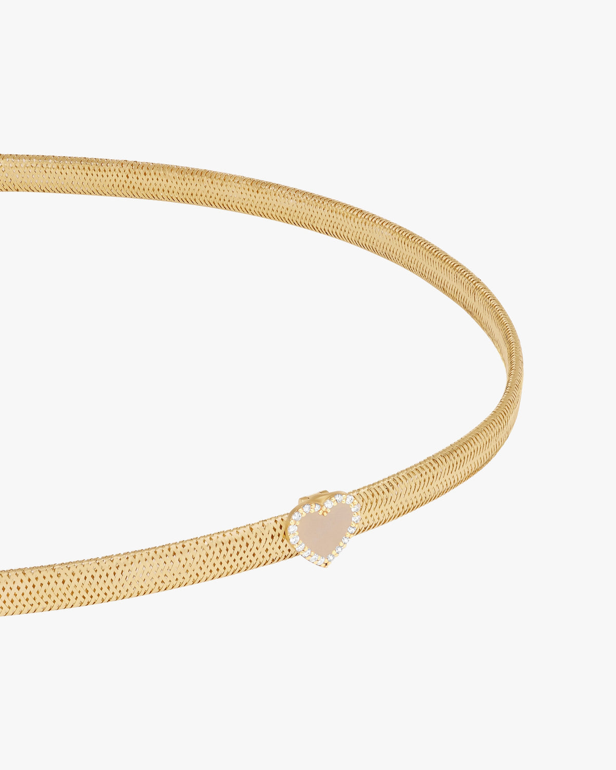 KEEP CLOSE CHARM BAND NECKLACE - Beige