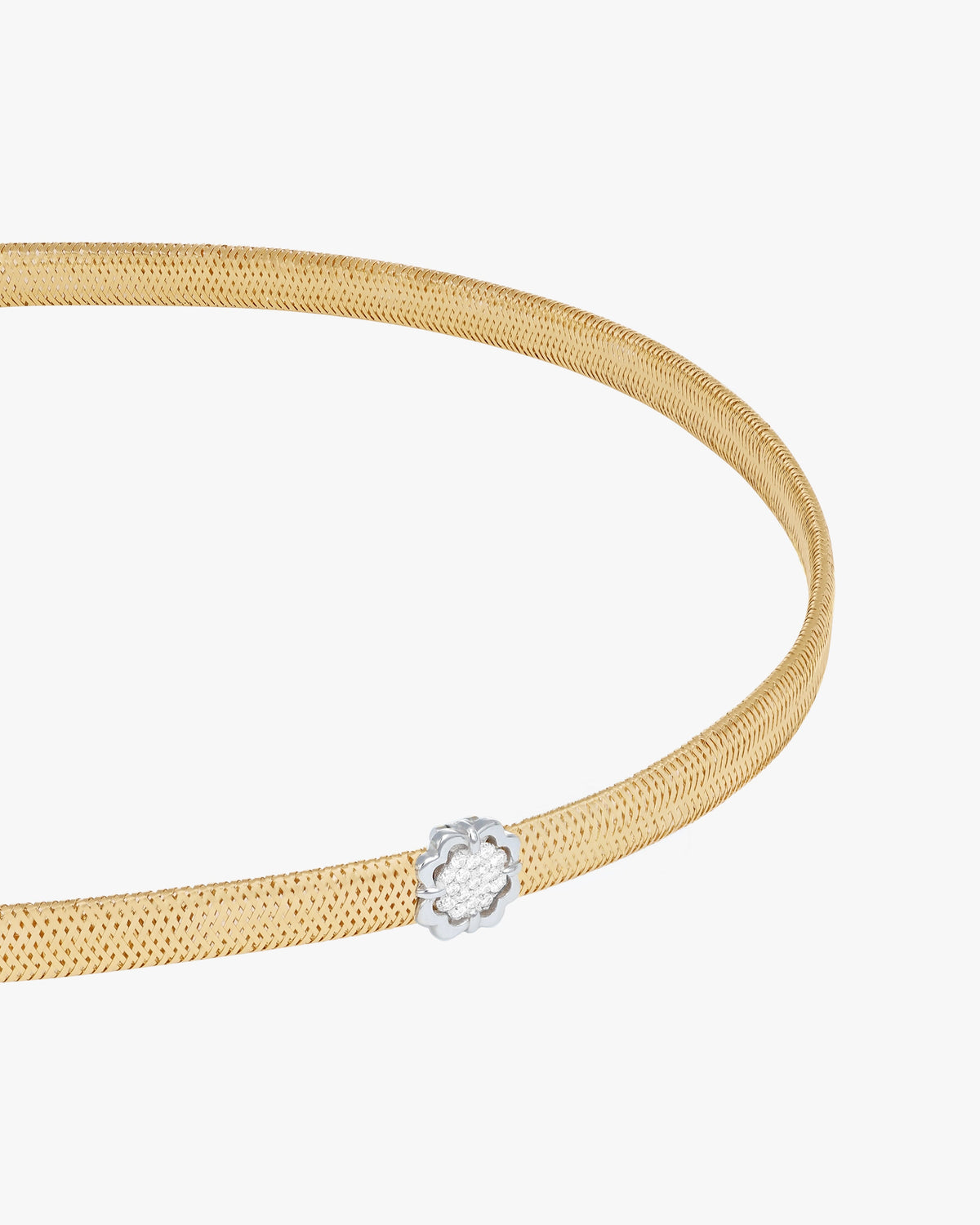 FORTUNE CHARM BAND NECKLACE - White
