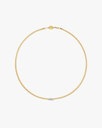 FORTUNE CHARM BAND NECKLACE - White