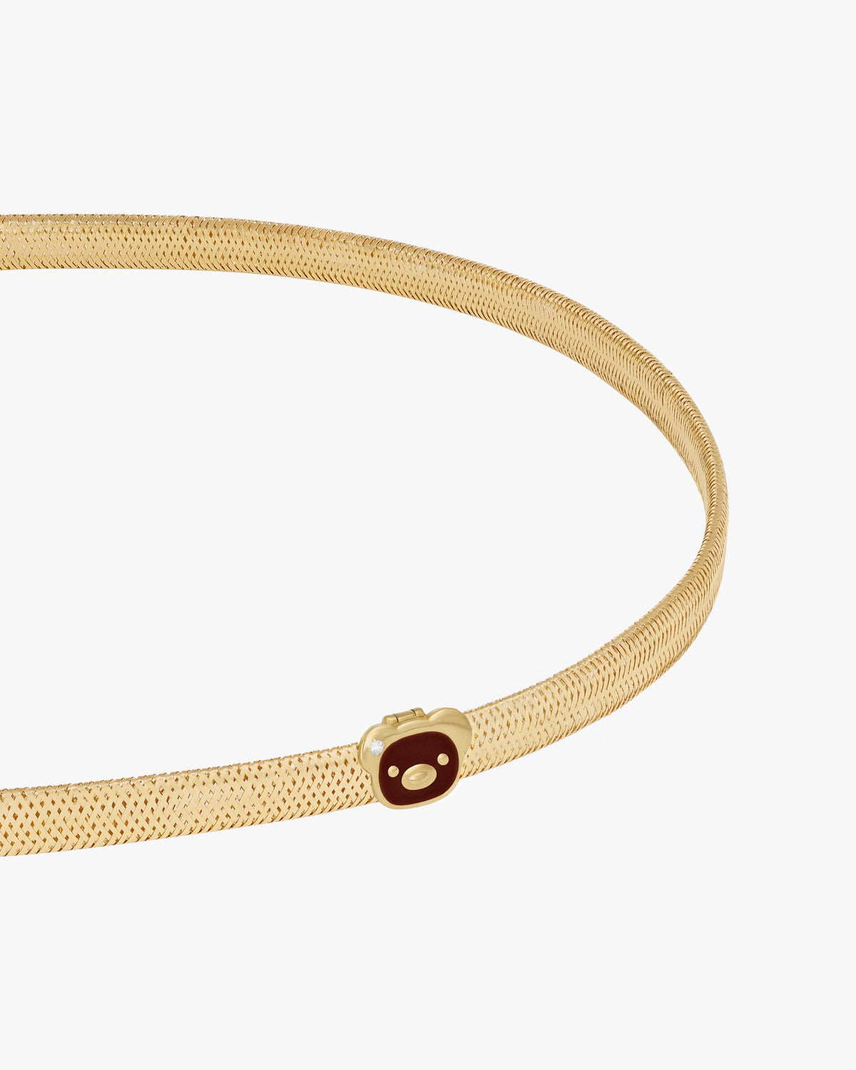 TENDER BEAR CHARM BAND NECKLACE - Brown