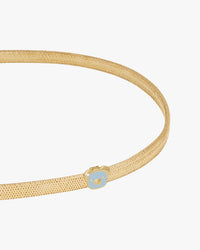 TENDER BEAR CHARM BAND NECKLACE - Light Blue