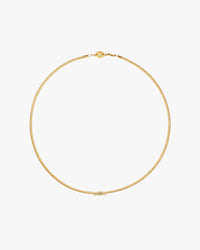 TENDER BEAR CHARM BAND NECKLACE - Mother of Pearl