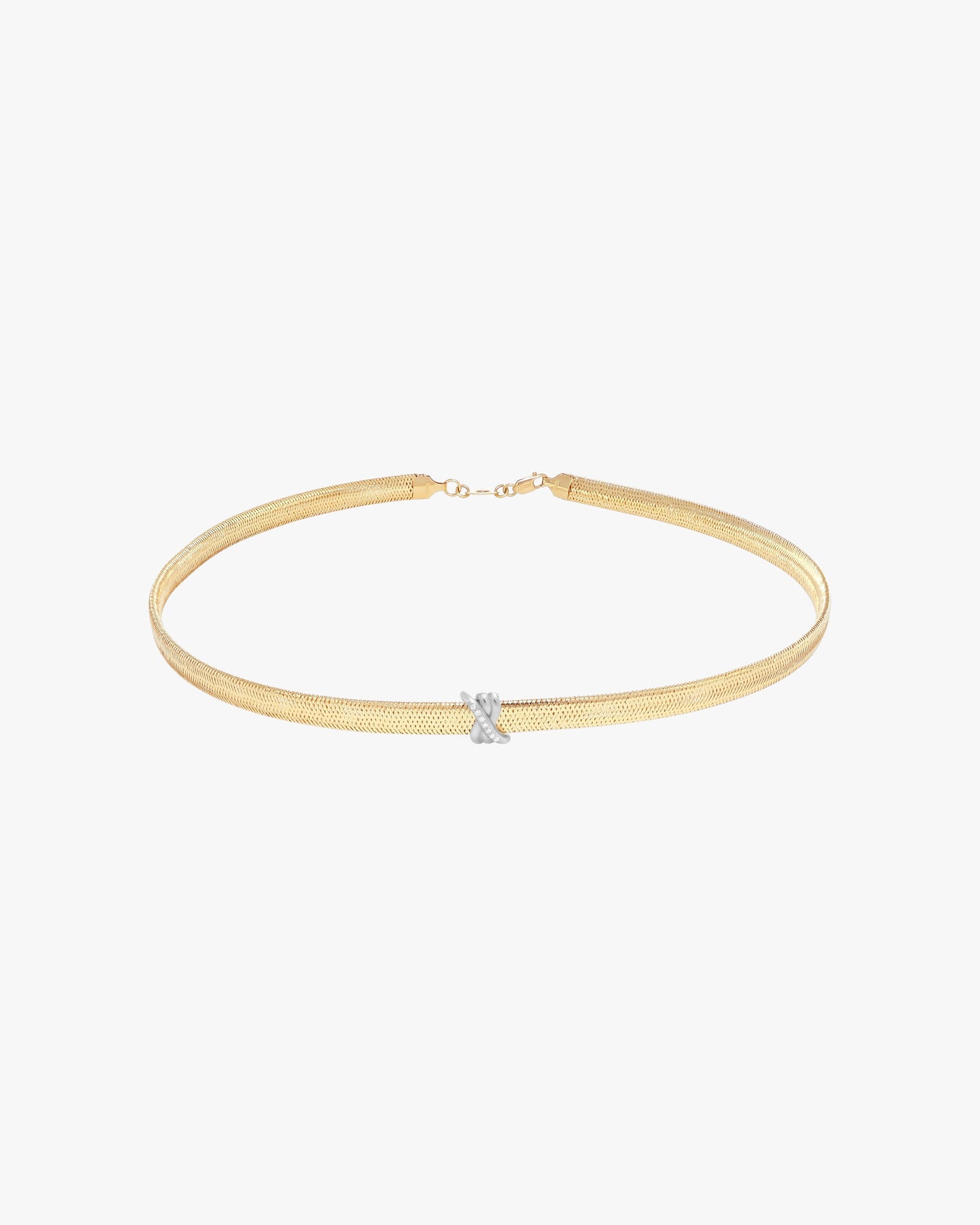 TIED TO YOU CHARM BAND NECKLACE - White