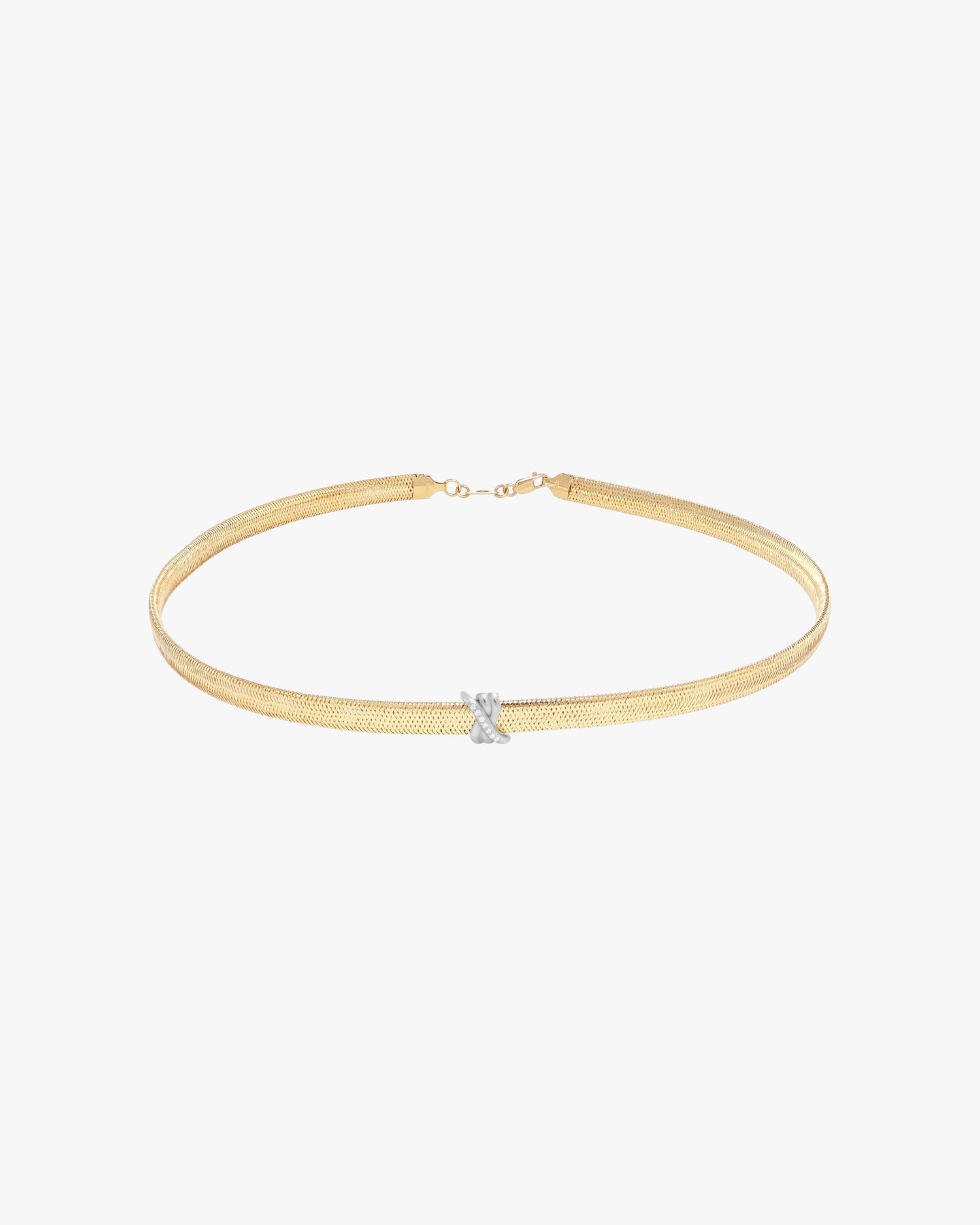 TIED TO YOU CHARM BAND NECKLACE - White