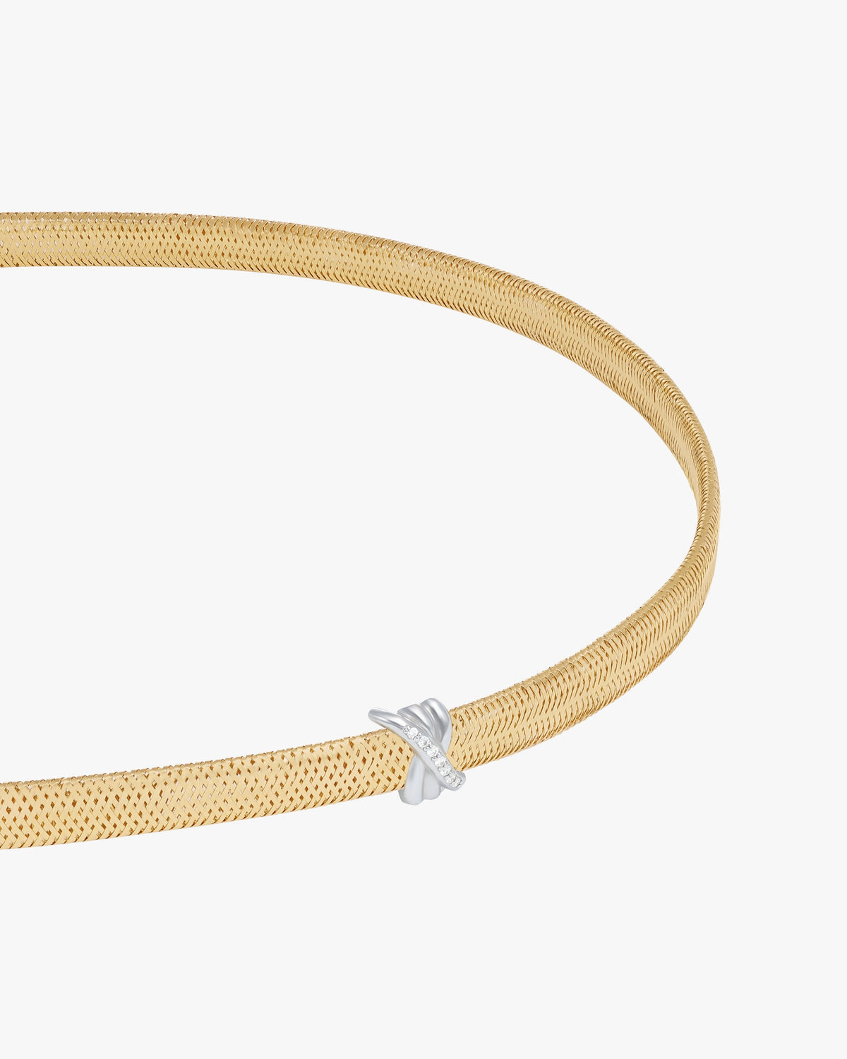 TIED TO YOU CHARM BAND NECKLACE - White